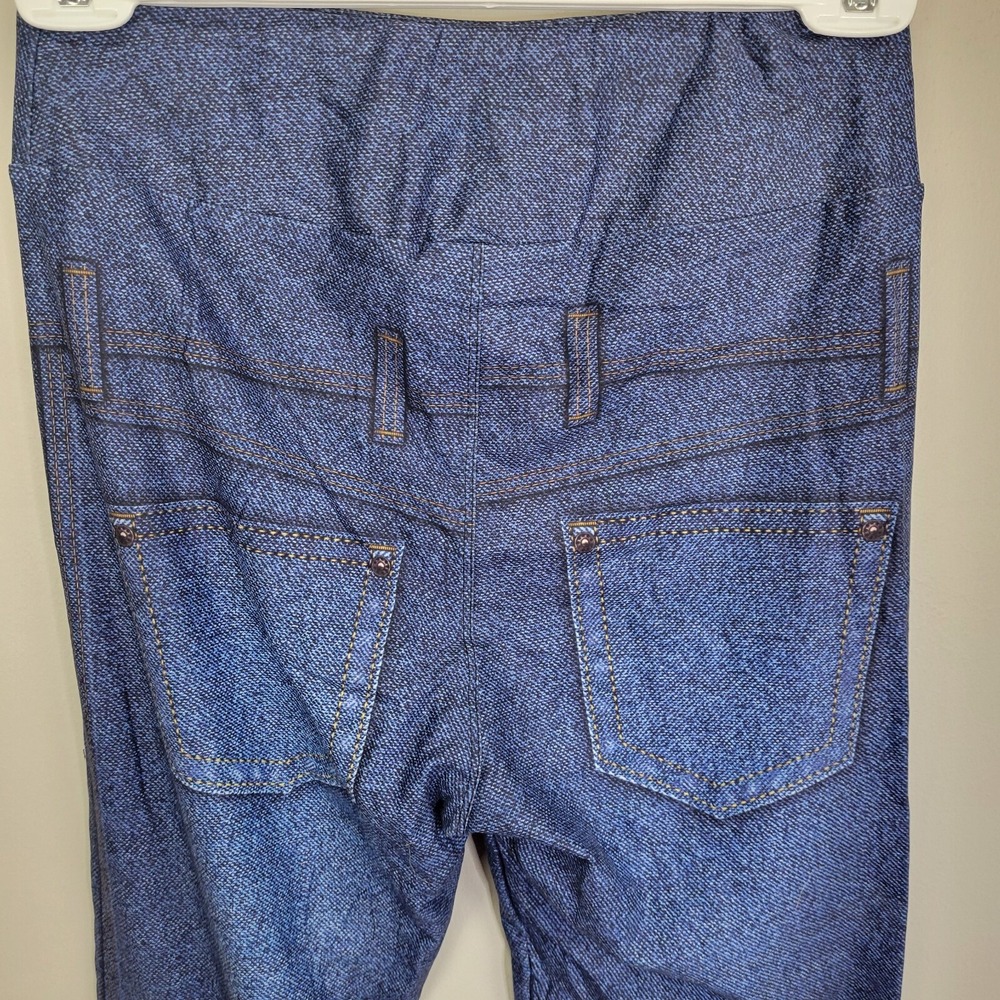 Dren Designs Faux Denim Dark Wash Ankle Leggings Extended Plus Size‎ - Picture 4 of 7